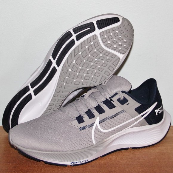 Nike Air Zoom Pegasus 38 Penn State Mens 8 PSU Nittany Lions Grey - Picture 1 of 8